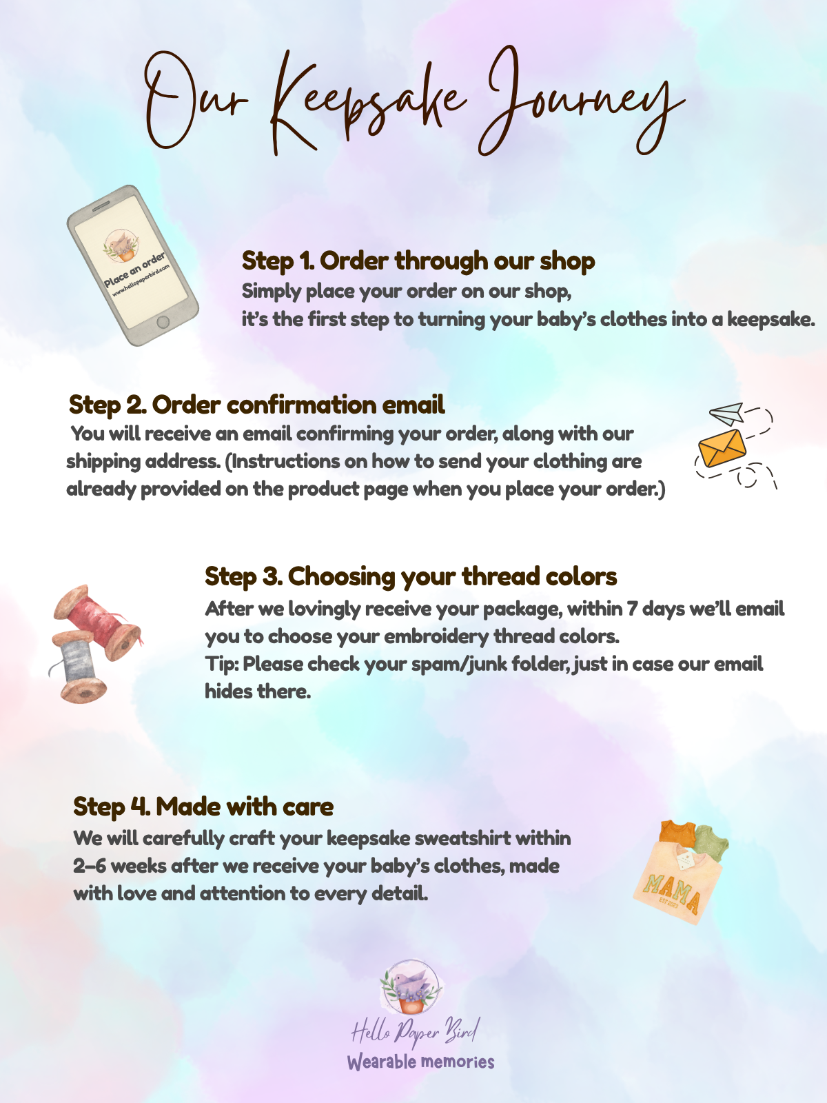 Custom Keepsake Sweatshirt – Straight Letter Design – Made From Your Loved One’s Clothes