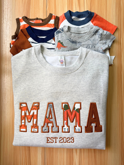 Custom Keepsake Sweatshirt – Straight Letter Design – Made From Your Loved One’s Clothes