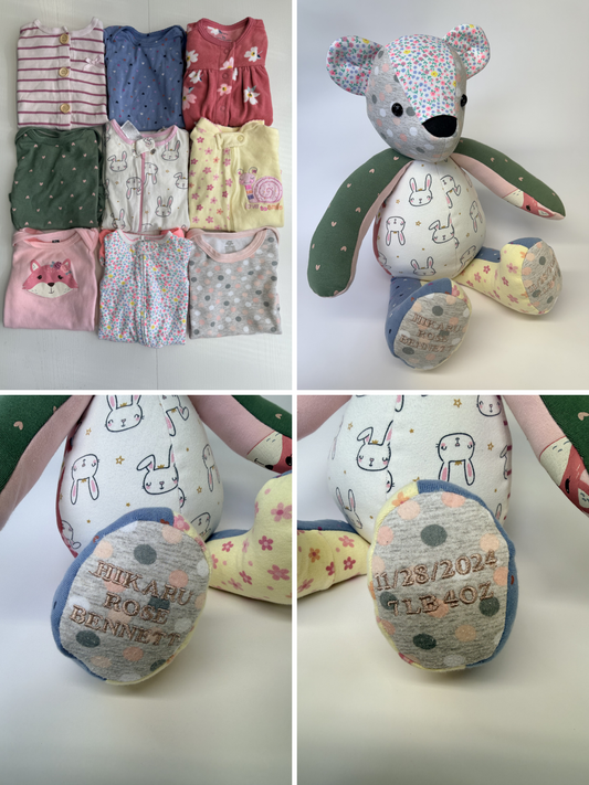 Classic Memory Bear Keepsake – Made from Your Loved One’s Clothing