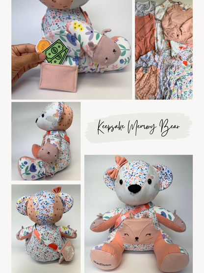 Memory Bear Keepsake – Made from Your Loved One’s Clothing