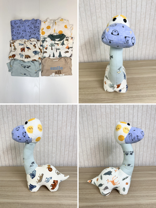 Memory Dino Keepsake – Made from Your Loved One’s Clothing 🦕🤍