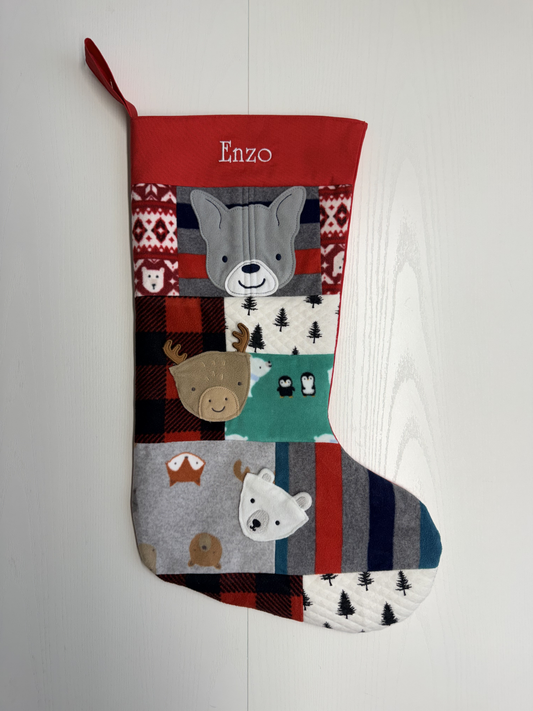 Christmas Keepsake Stocking Made from Your Baby’s Clothing