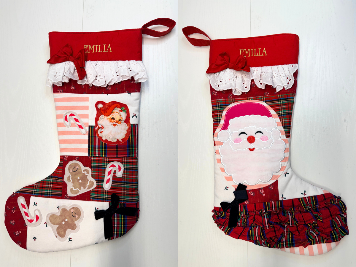 Christmas Keepsake Stocking Made from Your Baby’s Clothing