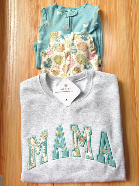 Custom Keepsake Sweatshirt – Curved Letter Design – Made From Your Loved One’s Clothes